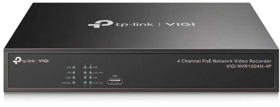 TP-LINK | PoE+ tinklo vaizdo įrašymo įrenginys | VIGI NVR1004H-4P | 1 | 4 kanalas
