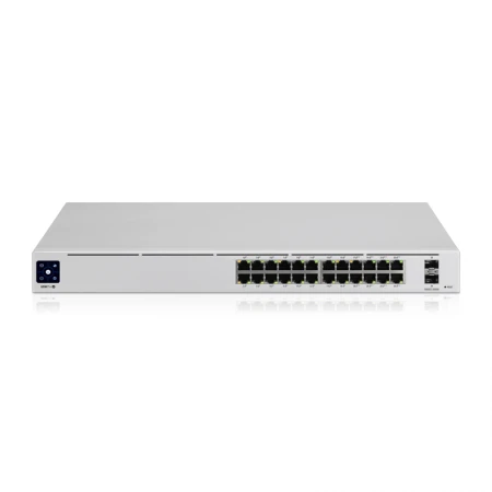 Maršrutizatorius UBIQUITI USW-Pro-24-POE UniFi komutatorius, 24 x 400 W, 24 gigabito RJ45 prievadai, 2 SFP+ prievadai, PoE++