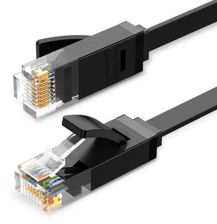 UGREEN Ethernet RJ45 plokščias tinklo kabelis CAT.6 UTP 1m - Juodas