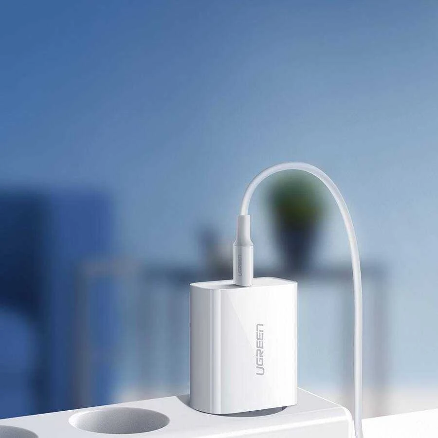 UGREEN CD137, 20W PD 3.0 USB-C sieninis įkroviklis (baltas)