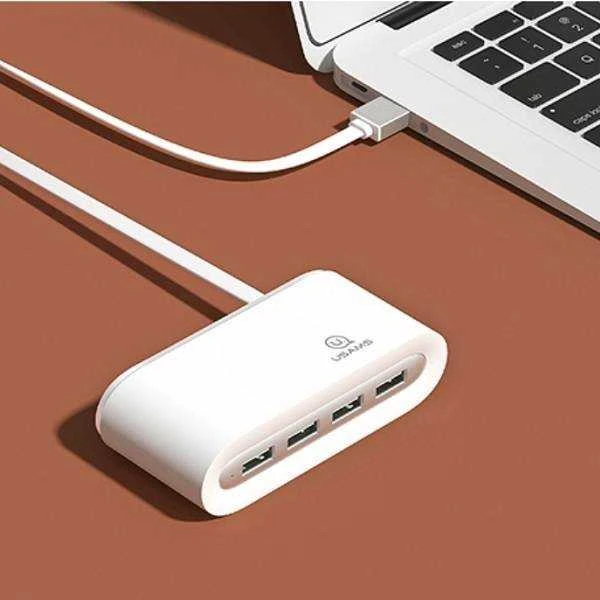 USAMS ADAPTER HUB 4XUSB 2.0 Baltas