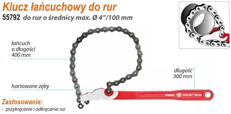 VOREL grandininis raktas 300 mm 55792