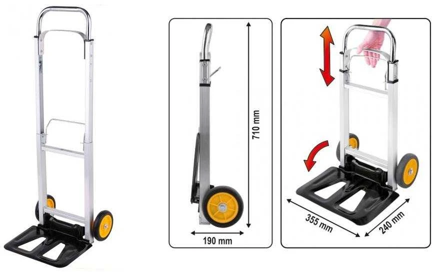 Vorel sulankstomas vežimėlis 90KG 78661