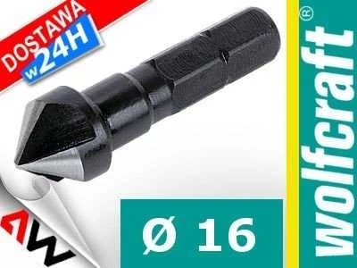 WOLFCRAFT HSS CHAMFER 16 mm, 6 KAMPŲ BOTAS 1/4 colio