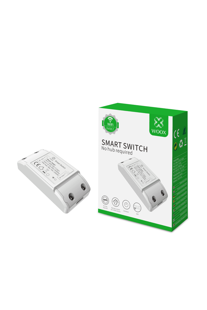 Išmanusis DIY jungiklis, 230VAC, 10A, 2200W, valdomas Wi-Fi, TUYA, WOOX