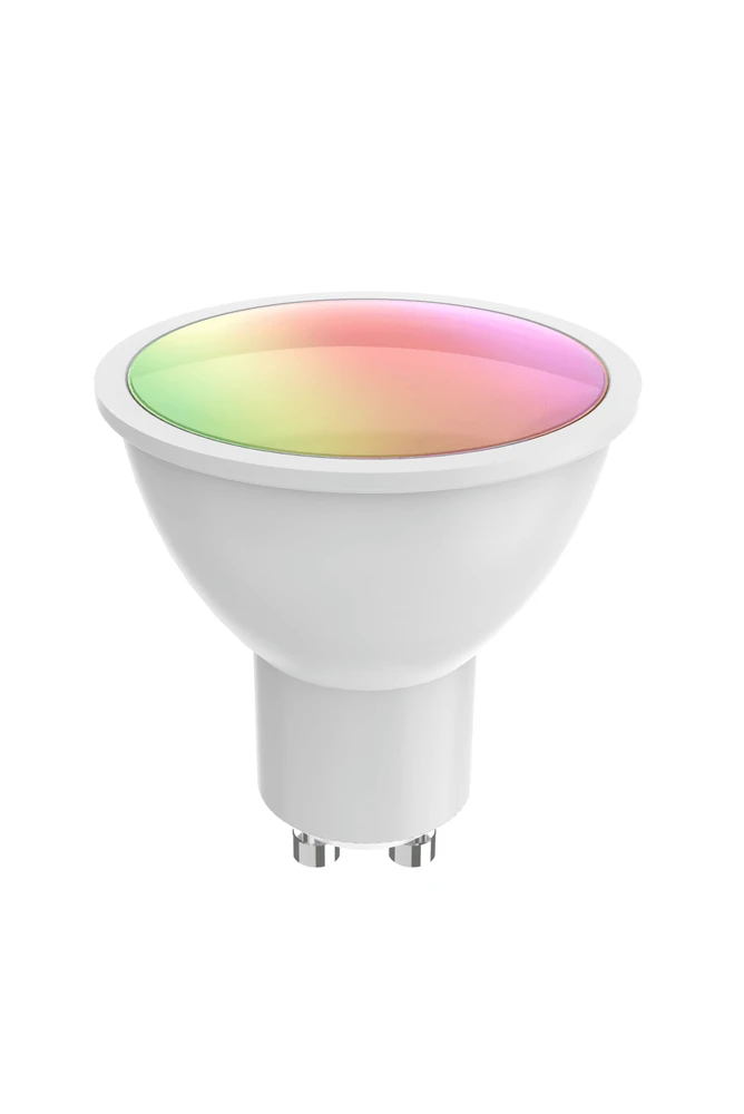 Lemputė LED GU10, 230V, 5.5W, 400lm, 2700K - 6500K, CCT, RGB, išmanioji Wi-Fi, valdoma programėle, TUYA, WOOX