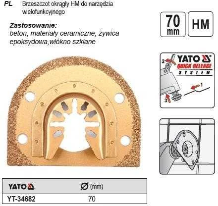 YATO BRZESZCZOT OKRĄGŁY DO NARZĘDZIA WIELOFUNKCYJNEGO HM