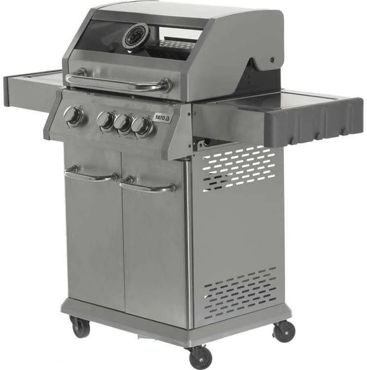 YATO DUJINĖS GRILLĖS 3+1 NERŪDIJANČIOJO PLIENO 11,5KW / STIKLAS