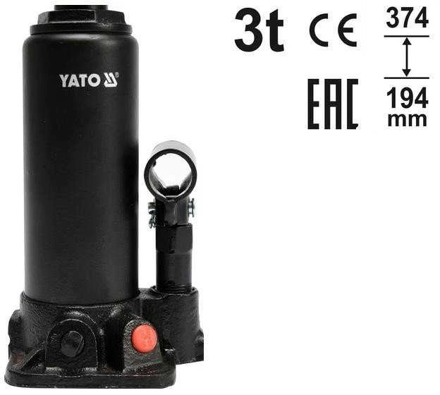 YATO HIDRAULINIS KĖLĖLIS 3T 194-374mm