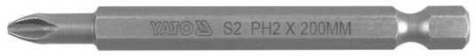 Yato ATASKAITOS DALYS / ĮKANDIMAI 1/4" PH2 x 200mm HRC 58-62 S2 0487