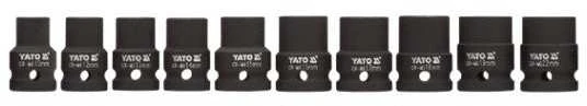 YATO smūginių antgalių rinkinys 1/2" 10 vnt. 10-22 mm 1025