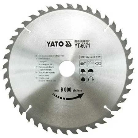 YATO WIDI diskinis pjūklas 250 x 30 mm 40 dantukų 6071