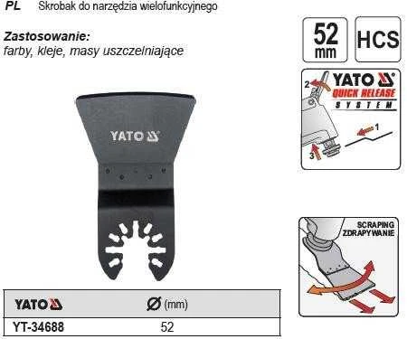 YATO SKROBAK DO NARZĘDZIA WIELOFUNKCYJNEGO 34688