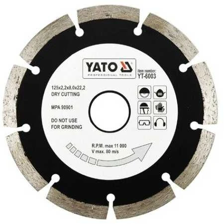 YATO TARCZA DIAMENTOWA SEGMENTOWA 125 x 22,2mm 6003