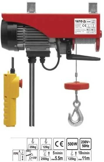 Toya Sa Poland YATO Elektrinis keltuvas 500 W 125/250 kg