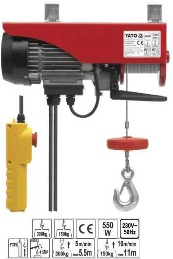 YATO WCIĄGARKA LINOWA 550W 150/300kg 5902