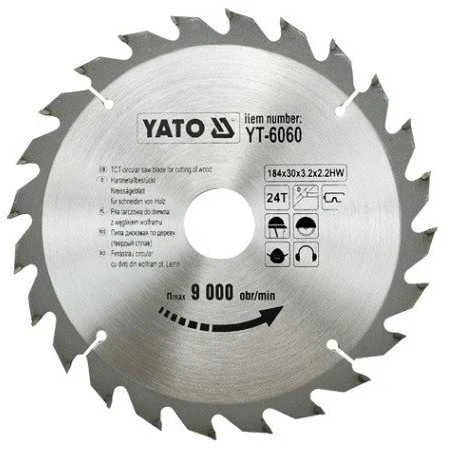 YATO WIDI diskinis pjūklas 184x30 mm 24 dantu 6060