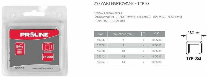 Proline ZSZYWKI HARTOWANE 10mm TYP 53 (11,2mm) 1000szt.