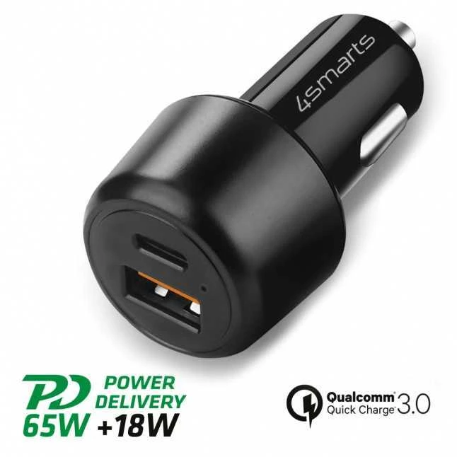 4Smarts automobilinis kroviklis VoltRoad Ultimate 83W su PD ir QC juodas