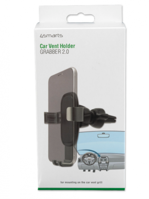 Dėklas Trixie 4Smarts Car Holder Grabber 2.0 pilkas / juodas (pilkas / juodas)