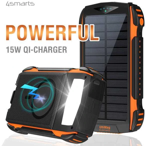 4Smarts Solar Power Bank Rugged TitanPack UltiMag 20000mAh juodas