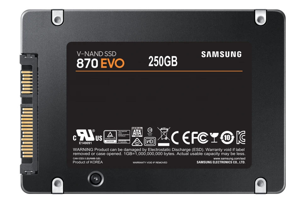 Kietasis vidinis diskas SSD SAMSUNG 870 EVO 250GB/SATA/ML/2,5/MZ-77E250B/EU