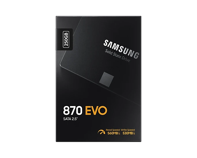 Kietasis vidinis diskas SSD SAMSUNG 870 EVO 250GB/SATA/ML/2,5/MZ-77E250B/EU