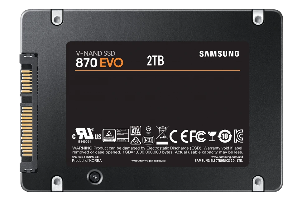 Kietasis vidinis diskas SSD SAMSUNG 870 EVO 2TB/SATA 3.0|MLC/MZ-77E2T0B/EU