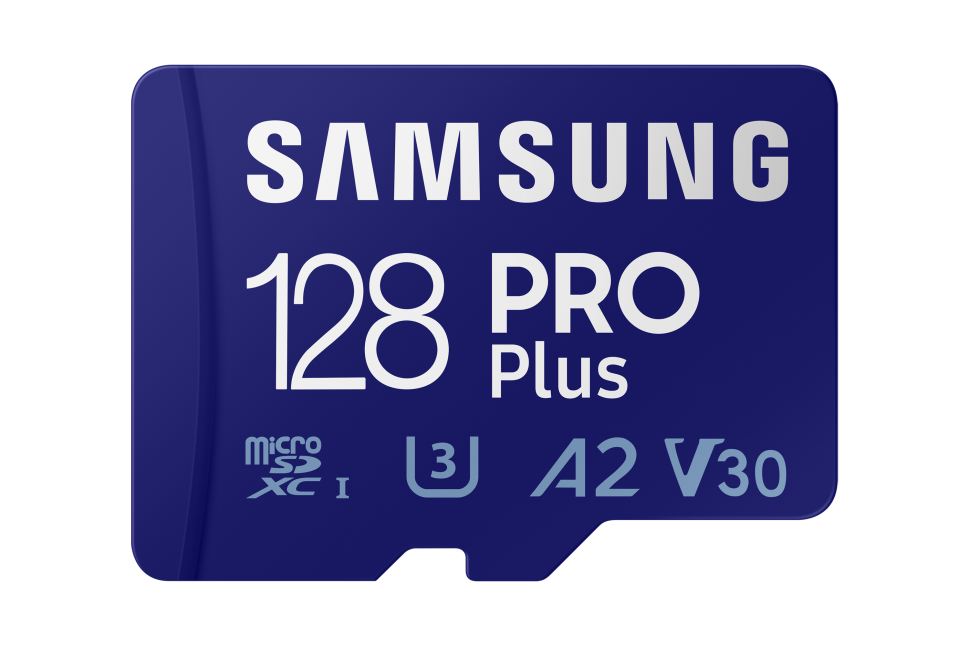 Atminties kortelė Samsung PRO Plus microSD 128 GB (2021), Mėlynos spalvos