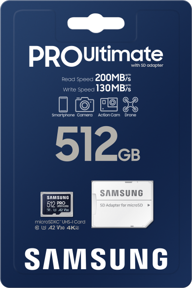 Atminties kortelė Samsung Ultimate microSDXC 512GB UHS-I U3