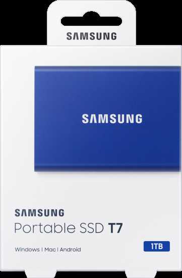 Išorinis kietasis diskas SSD SAMSUNG|T7/1TB/USB 3.2/Rašymo greitis 1000 MBytes/sec/Skaitymo greitis 1050 MBytes/sec/MU-PC1T0H/WW