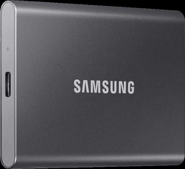 Išorinis kietasis diskas SSD|SAMSUNG|T7|1TB|USB 3.2|Rašymo greitis 1000 MBytes/sec|Skaitymo greitis 1050 MBytes/sec|MU-PC1T0T/WW