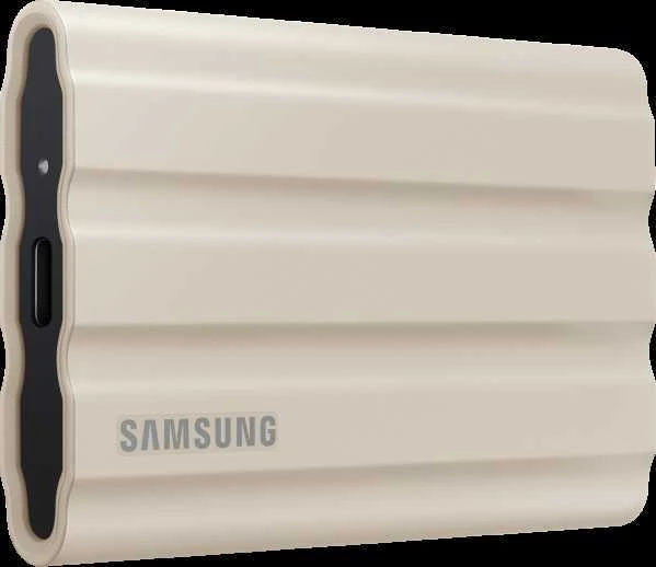 Išorinis kietasis diskas Samsung Portable SSD T7 Shield 2TB, Smėlinės spalvos