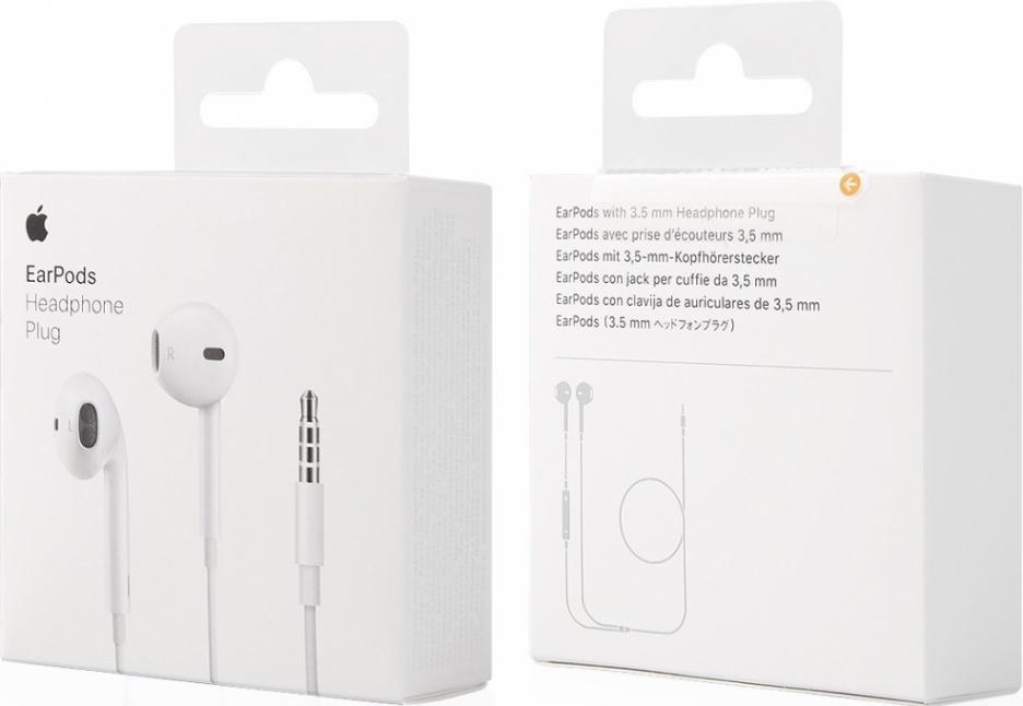 Ausinės Apple EarPods su 3.5 mm ausinių jungtimi MD827ZM