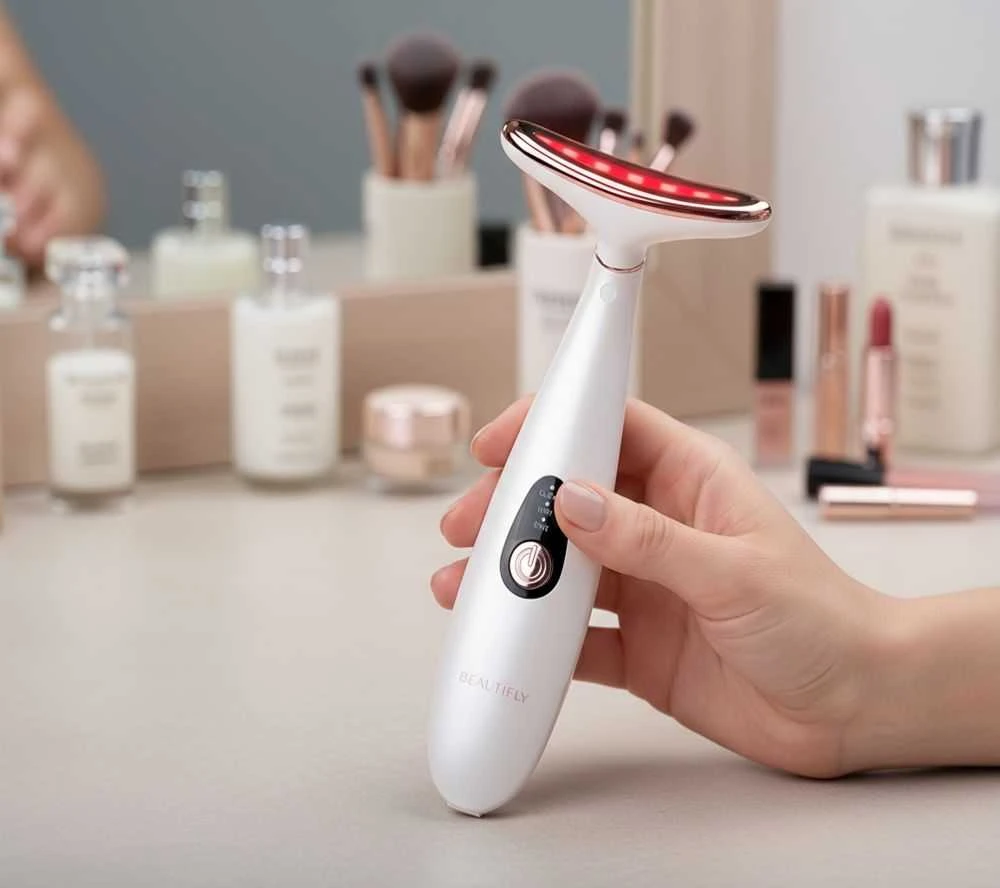 Beautifly LumaLift Pro LED Light Therapy Face and Neck Massager