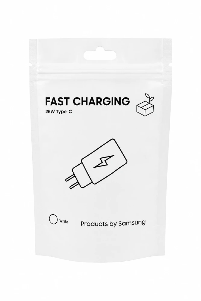 By Samsung Travel adapter (TA800) (w/o cable), Baltas