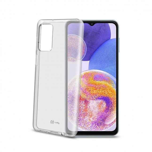 Dėklas CELLY gelinės odos galinis dangtelis Samsung Galaxy A23 5G / Galaxy A23 4G, skaidrus (skaidrus)