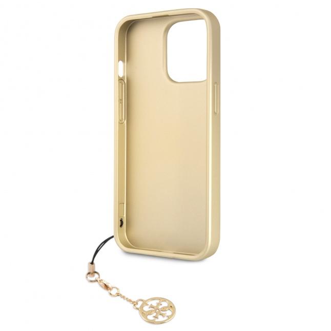 Dėklas Cg Mobile France GUHCP13LGF4GBR Guess 4G Charms Zadní Kryt pro iPhone 13 Pro Brown (ruda)
