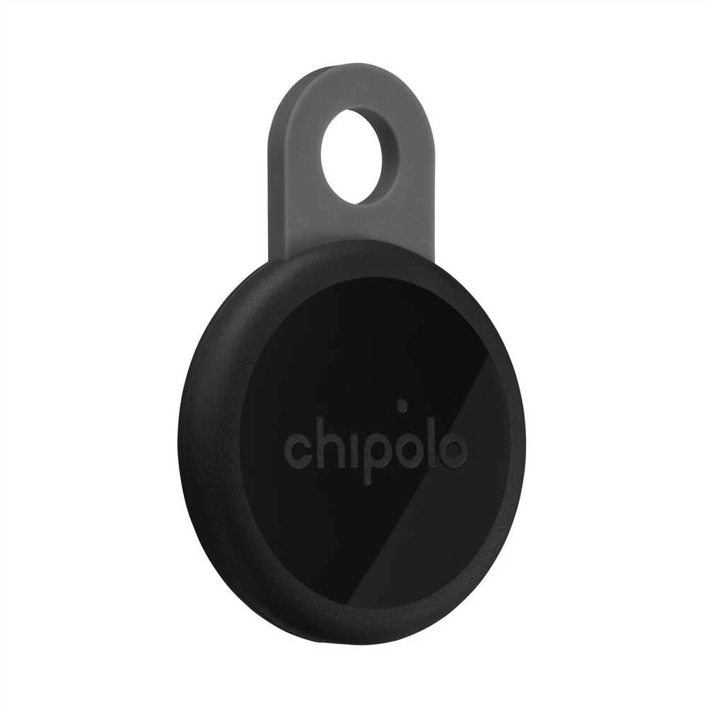 „Chipolo LOOP“ – įkraunamas „Bluetooth“ sekiklis su silikonine kilpa, skirtas „iOS“ ir „Android“, anglies spalvos