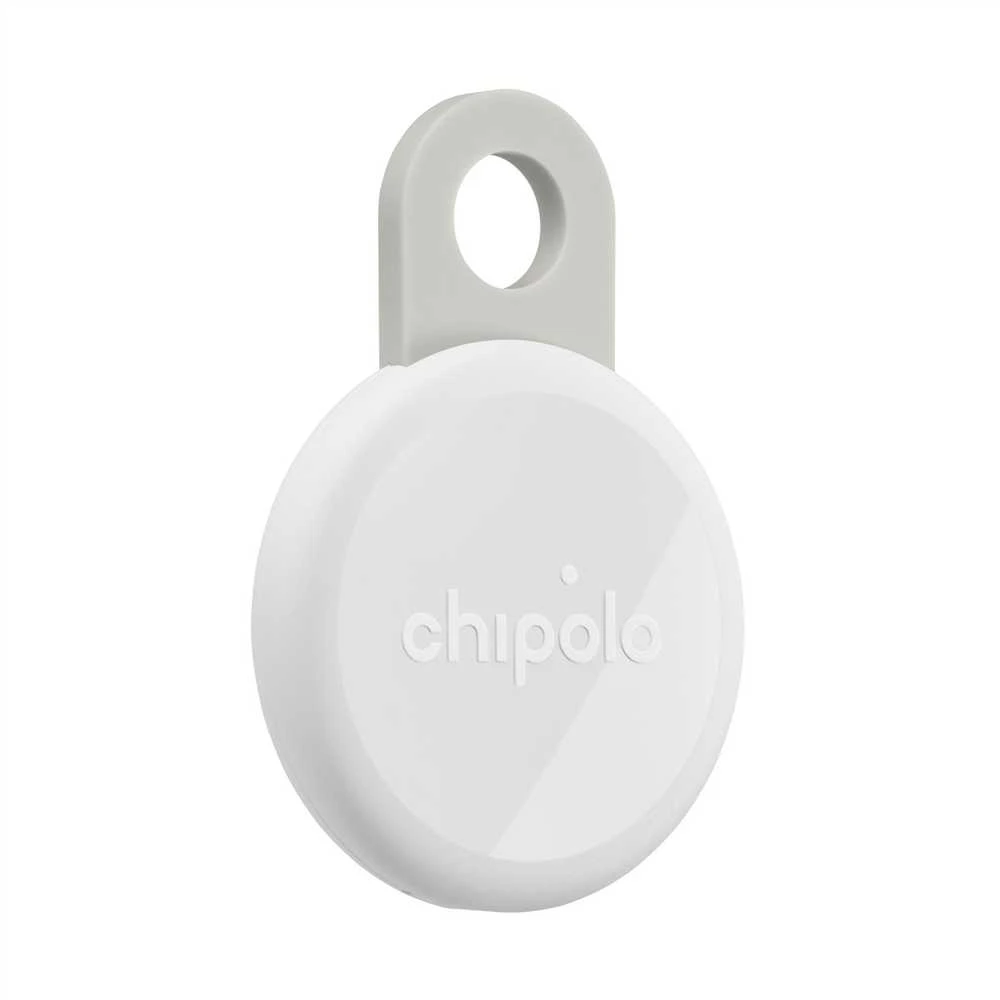 „Chipolo LOOP“ – įkraunamas „Bluetooth“ sekiklis su silikonine kilpa, skirtas „iOS“ ir „Android“, kreidos spalvos