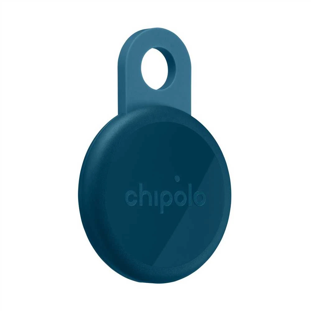 „Chipolo LOOP“ – įkraunamas „Bluetooth“ sekiklis su silikonine kilpa, skirtas „iOS“ ir „Android“, tamsiai mėlynas