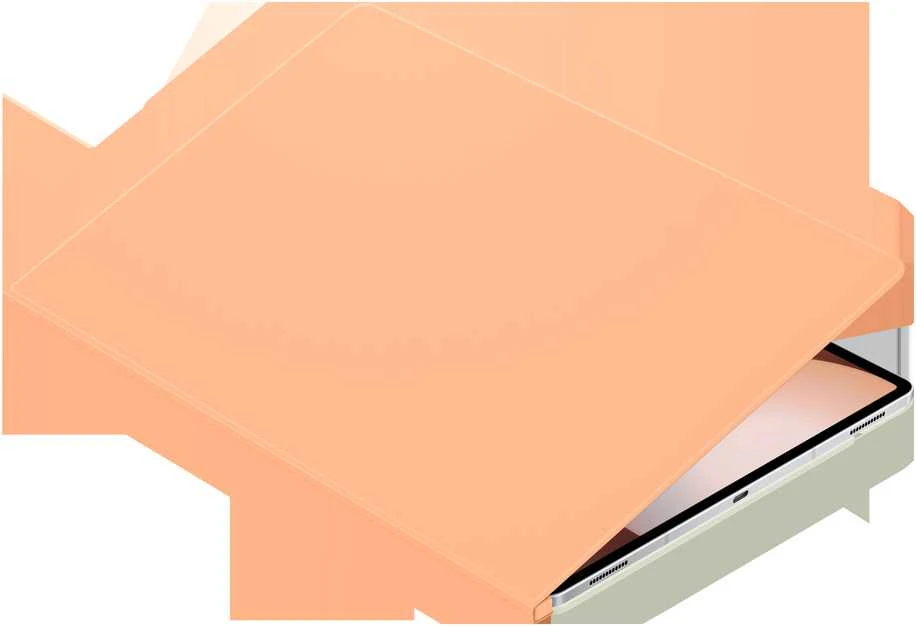 112803 EF-BX910POE Samsung Smart Book Cover Galaxy Tab S9 Ultra/S10 Ultra dėklas planšetiniam kompiuteriui oranžinės spalvos