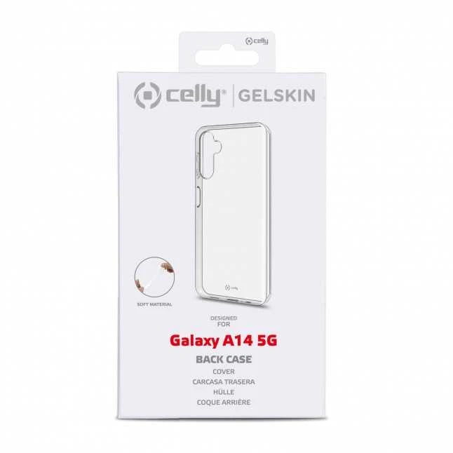 Dėklas CELLY Gelskin galinis dangtelis Samsung Galaxy A14 5G, skaidrus