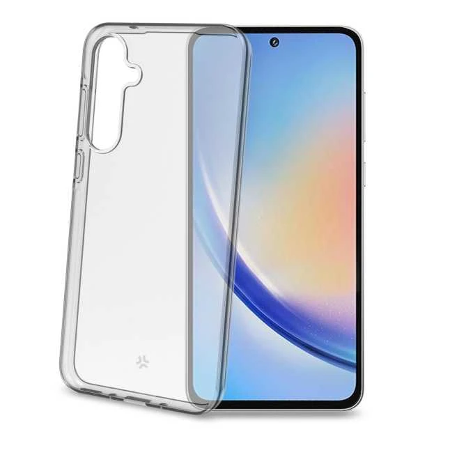 Dėklas CELLY gelinės odos galinis dangtelisSamsung Galaxy A55 5G, skaidrus