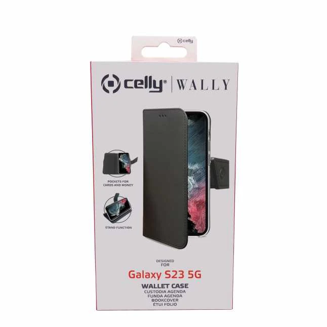 Dėklas CELLY Wally case Samsung GALAXY S23 5G Juodas