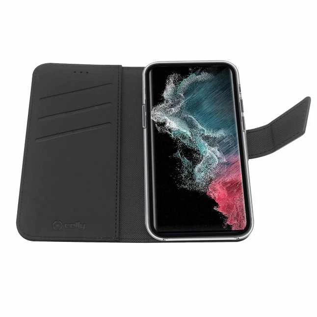 Dėklas CELLY Wally case Samsung GALAXY S23 5G Juodas