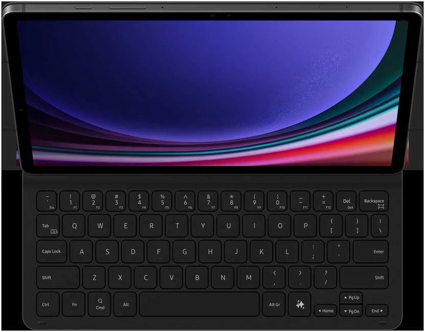 112803 Samsung Galaxy TAB S9 11.0 / S9 FE 10.9 Samsung Book Cover Keyboard Slim (EF-DX720UBEGWW) juodos spalvos