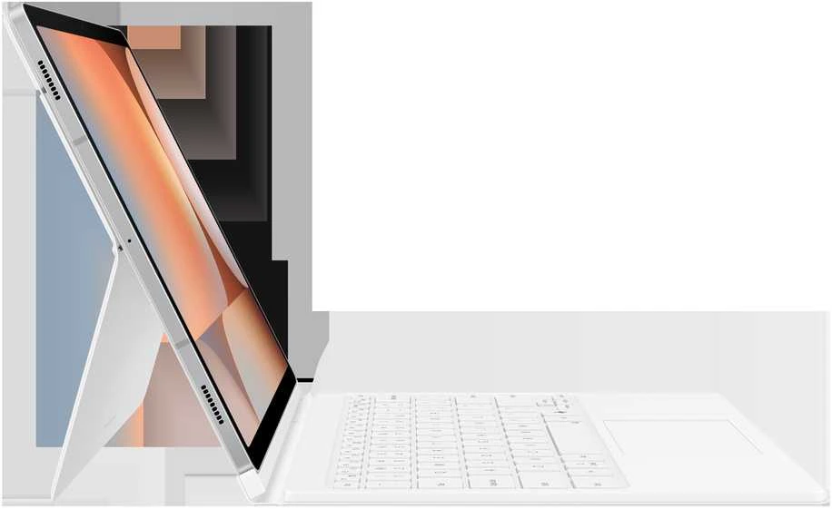 112803 EF-DX825UWE Samsung Book dėklas su klaviatūra Galaxy Tab S9+/S9 FE+/S10+ baltos spalvos