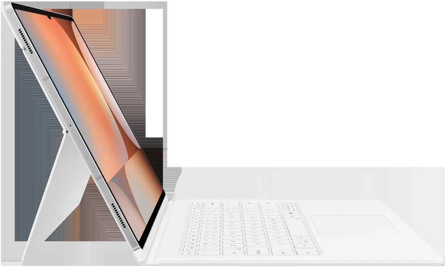 DX925UWE Knygų viršelis Klaviatūra Samsung Galaxy Tab S10 Ultra/S9 Ultra, Baltas