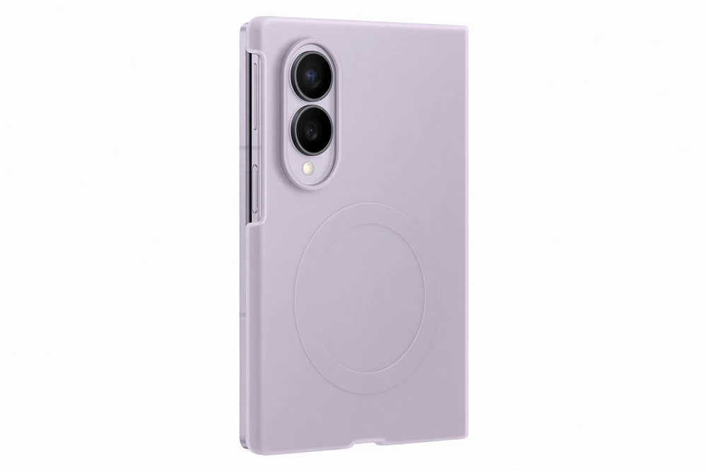 Dėklas EF971CVE silikoninis magnetas „Samsung Galaxy Fold 8“, violetinis